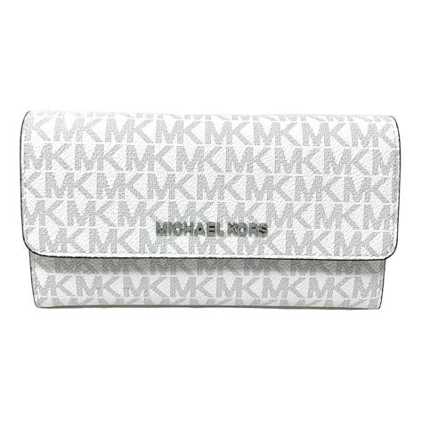 michael kors white leather wallet.